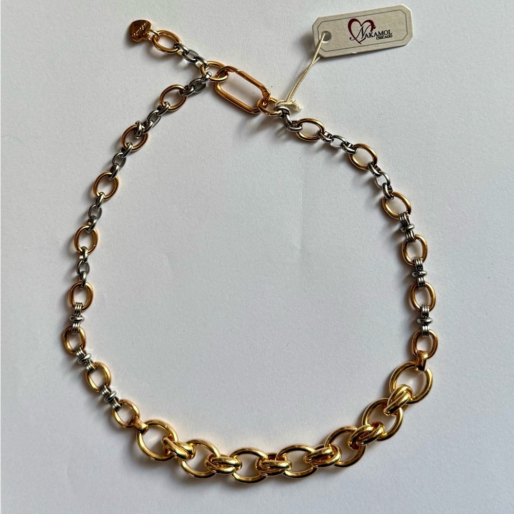 Gold and Silver Chain Necklace